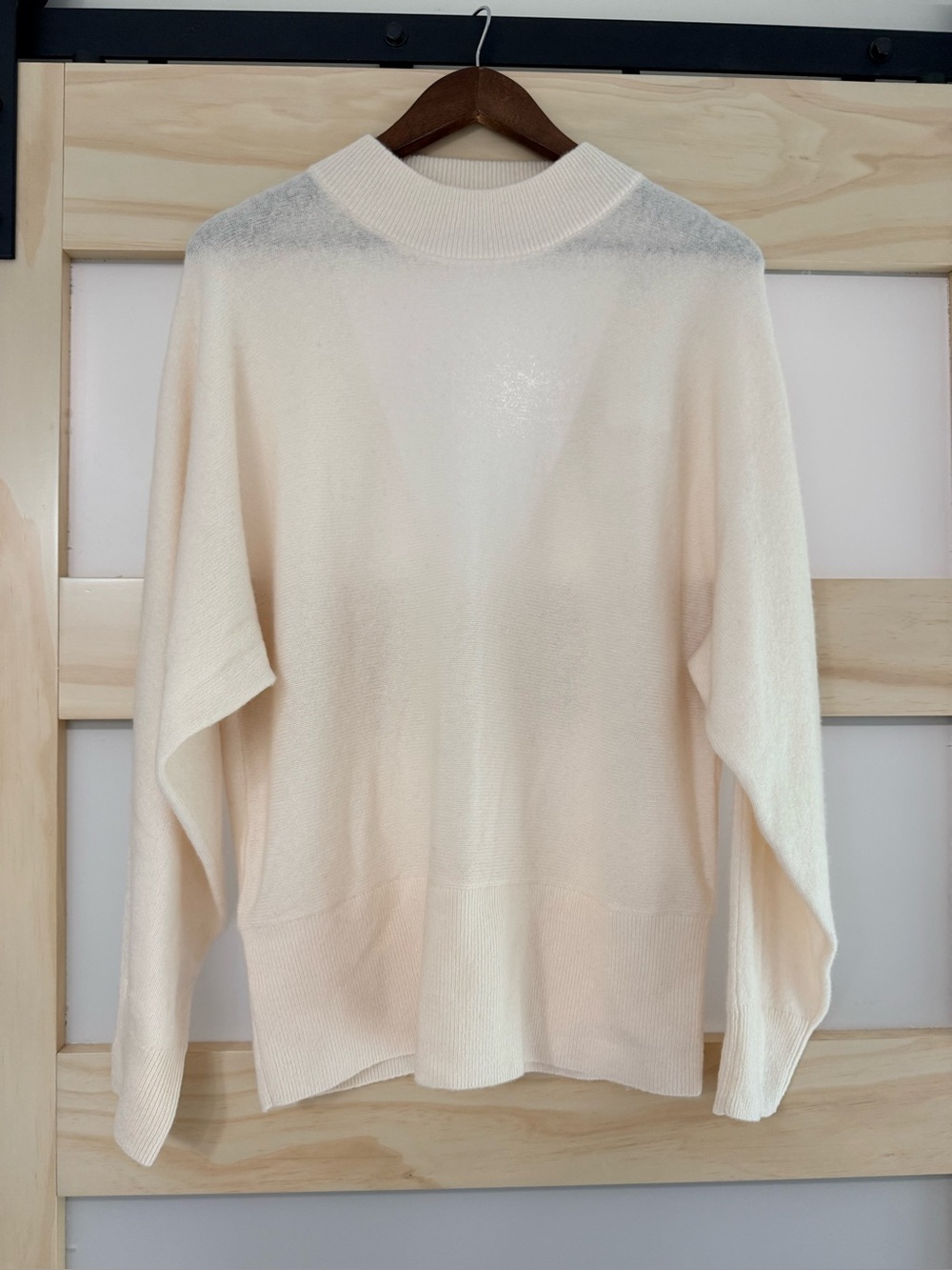 NWT A.L.C. Sierra Cream Wool Blend Open Back Sweater Size L